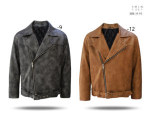 แจ็คเก็ตไบค์เกอร์วินเทจผู้ชายรุ่นใหม่ปี 2026 ซิปแบบอสมมาตร คอตั้ง แห้งเร็ว ผลิตจากโพลีเอสเตอร์ 100% พร้อมเข็มขัด สไตล์สตรีทแวร์ เสื้อคลุมสำหรับผู้ชาย - Product Image 1