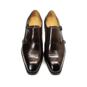 In pelle Casual stile italiano di alta qualità per gli uomini Monk cinturino mocassino fatto a mano - Product Image 6
