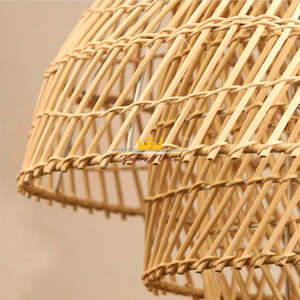 King Craft Viet Design traditionnel rotin abat-jour Transparent bambou pendentif lumière lustre pour la décoration intérieure en gros - Product Image 5