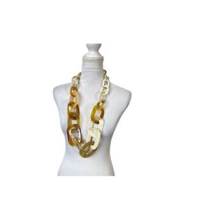 Collar con cuerno Simple moderno para mujer, Gargantilla cubana, simple y diseño de aspecto hecho a mano, pulido - Product Image 6