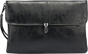 Elegante Bolso de Mano Vintage Negro de PU con Cierre de Cremallera, 7 Pulgadas, Diseño de Piedras, para Mujer, Uso Diario, Todas las Temporadas - Product Image 5