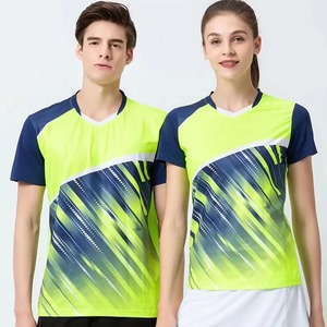 New Fashion Print Short Sleeve T-Shirts for Men Women Quick Dry Summer Sports Clothing for Table Tennis Volleyball <b>Badminton</b> - Product Image 2