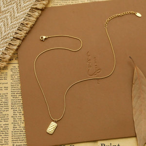 Ensemble de bijoux vintage anti-ternissement plaqué or 14K 18K PVD en acier inoxydable 316L, collier et boucles d'oreilles pour femmes - Product Image 2