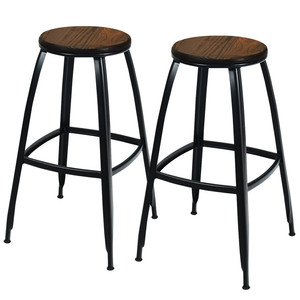 Tabouret vintage industriel pour la maison et le jardin, meubles de bar et de restaurant, chaise décorative et élégante en bambou. - Product Image 5
