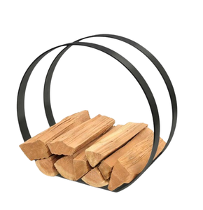 Support métallique en fer Design traditionnel Porte-bûches en métal de forme personnalisée Stockage du bois Support décoratif en métal pour le stockage du bois de chauffage - Product Image 5