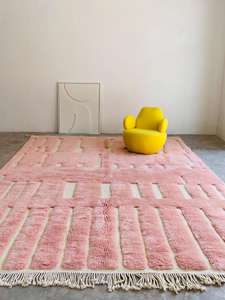 Alfombra única marroquí Beni Ourain hecha a mano marroquí Boho Beni Ourain alfombra Albertina Alfombra de lana anudada a mano por ITHL - Product Image 2