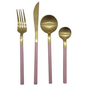 Rose <b>Gold</b> Glossy Stainless Steel <b>Cutlery</b> <b>Set</b> Modern Finishing Newest Table Decor Home Restaurant and Hotel Decor <b>Cutlery</b> <b>Set</b> - Product Image 1