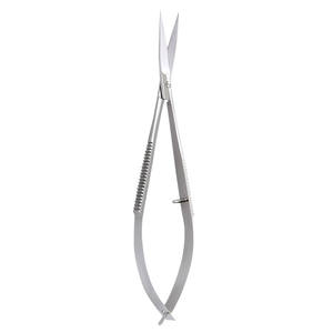 Ciseaux à cuticules à action de ressort de manucure Ciseaux à cuticules extra pointus et fins Ciseaux à cils argentés droits - Product Image 6