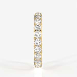 Lab Grown Round Cut Diamond Eternity Band <b>Ring</b> 18K Gold Elegant Diamond <b>Rings</b> - Product Image 3