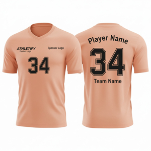 Camiseta de fútbol personalizable y camiseta de fútbol de alta calidad con logotipo de equipo y números cómodos para el día del juego y la práctica - Product Image 1