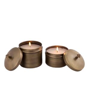 Gold Antique Metal <b>Candle</b> Jar High Selling Premium Elegant for Home Hotel Decorative Handmade <b>Candle</b> Jar with Lids - Product Image 1