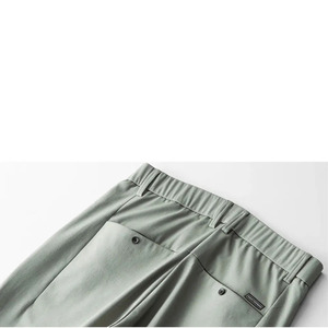 2023 primavera estate pantaloni da uomo stile coreano classici pantaloni Casual Slim Fit elasticizzati in vita metà anteriore tessuto nero <span class=keywords><strong>grigio</strong></span> - Product Image 4