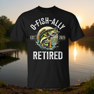 T-shirt de retraite pêche O-Fish-Ally 2025 pour pêcheurs – Cadeau promotionnel - Product Image 3