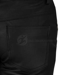 High Quality Customized Logo <b>Leather</b> <b>Pants</b> for <b>Men</b> Lightweight Straight Pattern High Waist Casual Style Factory Wholesale Price - Product Image 6