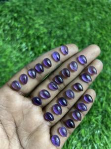 Lot en gros de pierre précieuse en vrac calibrée en forme de poire en améthyste naturelle 10x7 MM de qualité AAA taille personnalisable pour sertissage de bijoux - Product Image 4