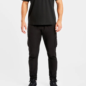 Pantalones de trabajo de Otoño de peso medio Joggers de pierna recta ecológicos transpirables oscuros para hombres para deportes y uso informal - Product Image 3