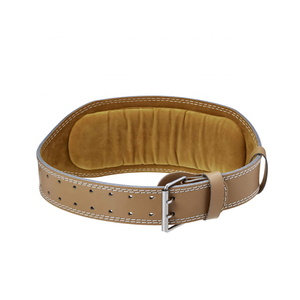 Ceinture d'haltérophilie de gymnastique avec logo personnalisé en cuir véritable équipement d'entraînement de fitness en acier pour boucle réglable peau de vache en nylon PU - Product Image 2