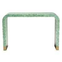Table Console élégante en nacre Table d'entrée décorative en coquillage faite à la main Meubles de bureau de luxe