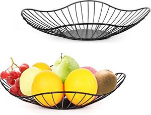 Cesta de Almacenamiento de Frutas Redonda de Metal, Moderna, Económica y Ecológica para Cocina, Venta al Por Mayor de Fábrica - Product Image 4