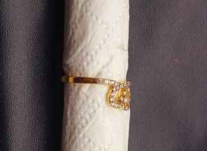 Bohème Simple 14k or jaune plaqué rhodium 100% diamant rond naturel bijoux fins bague de mariage pour les femmes cadeau - Product Image 2