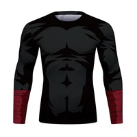 T-shirts à manches longues Erni Sports imprimés, respirants, UPF50, antibactériens, écologiques, en polyester/nylon 180g, séchage rapide, cosplay homme