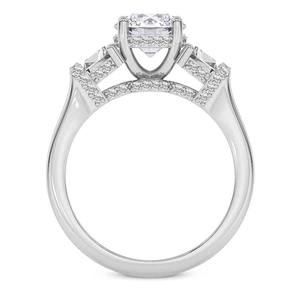 แหวนหมั้นเพชรโมอิสซาไนต์ทรงเหลี่ยมมรกต 3 เม็ด ทองคำขาว 14k คุณภาพพรีเมียม พร้อมราคาส่งออก - Product Image 3