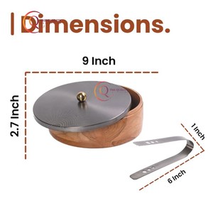 Casserole en bois d'acacia tendance de conception moderne faite à la main à bas quantité minimale de commande avec couvercle personnalisé couvercle poli brillant et pince vente directe d'usine - Product Image 3