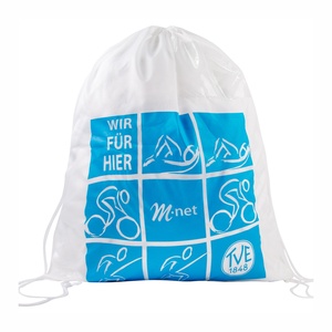 High Quality Custom Logo 210d Polyester Drawstring Sports Backpack Promotional Draw String Bag