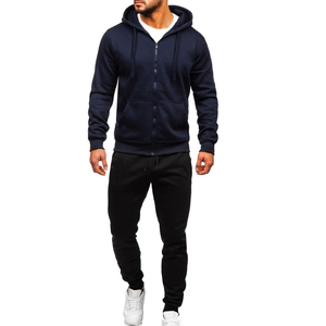 Mode personnalisée Survêtement de gym pour hommes Sportswear Sweat Wear Deux pièces vierge Sport Survêtement à capuche - Product Image 1