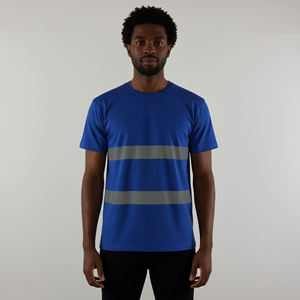 เสื้อยืดสะท้อนแสง LED กันน้ำ 100% โพลีเอสเตอร์ มาตรฐาน ANSI/EN ISO CLASS 2 สำหรับผู้ชาย ทำงานก่อสร้าง ถนน - Product Image 1