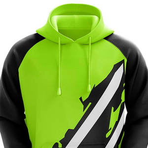 Premium Polyester/coton personnalisé coupe régulière pull à capuche hommes hiver impression numérique polaire respirant en gros - Product Image 6