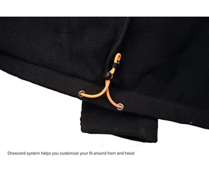 Logo personnalisé OEM Vêtements de travail imperméables et coupe-vent pour sport de plein air Vestes softshell à capuche pour hommes, de randonnée et de randonnée - Product Image 5