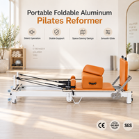 Acorncore Reformer Pliable Noir de Haute Qualité pour la Maison et l'Industrie, Machine de Pilates Pliante en Aluminium de Luxe