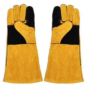 Gants de soudage en cuir personnalisés paume de pistolet avec prix de gros transfert de chaleur imperméable à l'eau coton doux gants en cuir pour hommes - Product Image 3