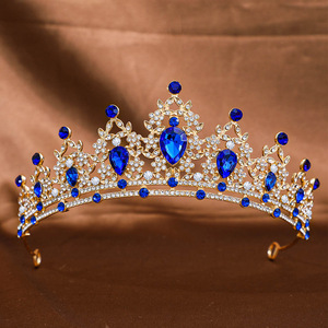 Mode couronne <span class=keywords><strong>de</strong></span> mariée <span class=keywords><strong>Bouquet</strong></span> <span class=keywords><strong>de</strong></span> fleurs couronne accessoires floraux argent or gâteau d'anniversaire décoration reine couronne - Product Image 3