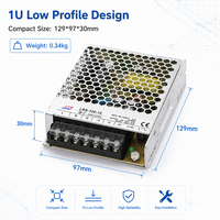Alimentation à découpage LRS-100-15 100W 15V 7A, convertisseur AC/DC industriel SMPS ultra-mince 30mm CE
