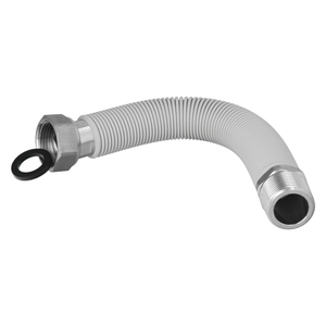 Tubo di Estensione per Acqua in Acciaio Inossidabile Corrugato Lunghezza da 22,5 a 30 cm. Raccordi da 3/4 di pollice - Product Image 1