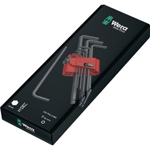 Jeu de clés hexagonales 9 pièces avec support en plastique, embout sphérique SW 1,5-10 mm, longues, WERA - Product Image 4