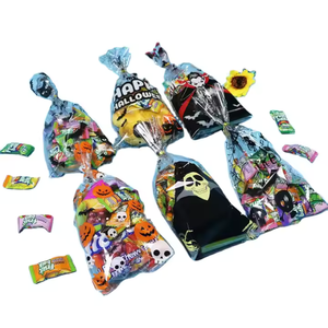 ODM Fiesta de Halloween Favor Suministros Plástico transparente Celofán Tratar Dulces Galleta Goody Bolsas con lazos torcidos - Product Image 6
