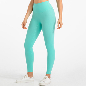 Leggings de sport taille haute imprimés tie-dye, longueur intégrale, pour la course et la gym, impression numérique personnalisée, polyester/coton, noir, doux - Product Image 2