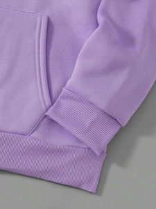 High Quality 100% Cotton Men's Plus Size Fleece <b>Hoodies</b> Breathable <b>Thermal</b> Streetwear Back Printed Design Solid Color 300 Grams - Product Image 4