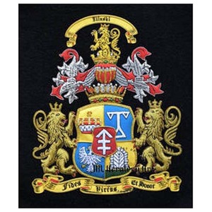 Beautiful Customized Classical Lace Hand <b>Embroidery</b> <b>Frame</b> Badges with Family Crests - Product Image 1