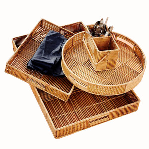 ถาดไม้เสิร์ฟคุณภาพสูง ดีไซน์สวยงาม สำหรับเสิร์ฟเครื่องดื่ม น้ำหรือกาแฟ  ตกแต่งแบบธรรมชาติ เหมาะสำหรับใช้ในบ้าน - Product Image 5