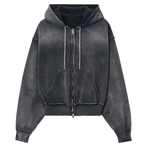 Sweat à capuche gothique avec strass et dents de vampire pour hommes, sweat-shirt zippé avec design en cristal étincelant, streetwear en coton polaire à la mode - Product Image 6