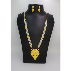 Joyería Antigua India chapada en oro de moda latón puro indio nupcial boda desgaste joyería conjunto de collar de alta calidad - Product Image 1