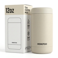 Mug à café isotherme en acier inoxydable à double paroi avec logo personnalisé, mug de voyage pour le bureau, le camping