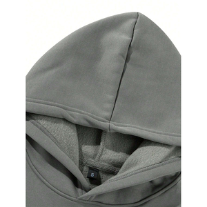 Sweat-shirts à capuche en molleton pour hommes, 100% coton, 500 g/m², logo imprimé personnalisé, épaules tombantes, broderie de haute qualité - Product Image 3