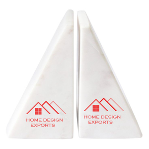 Decorative White Marble Bookends for Home & Office Table Decor Customized Size Bookend With Natural Marble - Product Image 1