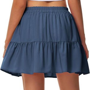 Nouvelle arrivée Jupe courte respirante pour les filles Bas quantité minimale de commande Meilleures ventes Jupes pour femmes Confortable Couleur unie - Product Image 5