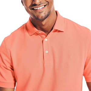 Polos personalizados para hombre 100% algodón transpirable manga corta a medida logotipo bordado Diseño personalizado proveedor OEM - Product Image 4